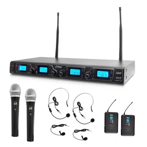Pyle UHF Wireless Microphones Handheld/Belt-Pack/Lavalier/Headset PDWM4350U - Picture 1 of 6