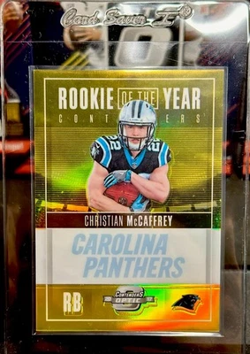 2017 ROTY Contenders Optic Christian McCaffrey Gold /10 Rookie Card MINT!! - Image 1 of 2