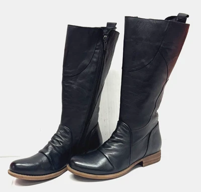 BOTAS ALTAS MIZ MOOZ CUERO SUAVE CREMALLERA LATERAL 37EU NEGRAS / 7US NUEVAS # Z-79 Foto 1 de 4