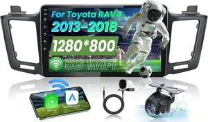 4Core 32G Car Radio Stereo for Toyota RAV4 2013-2018: 10.1" Android 12 Wireless - Picture 1 of 8