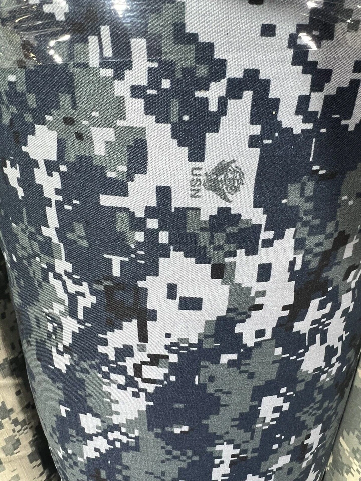 Navy Blue NWU Digital NyCo Camo Twill Fabric 60” - Image 1 of 1