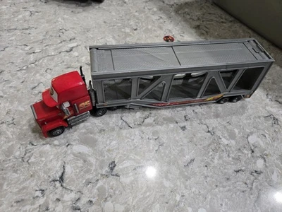 Mack Superline Car Hauler Truck & Trailer Disney Pixar Cars Toy 2006 Mattel - Image 1 of 3