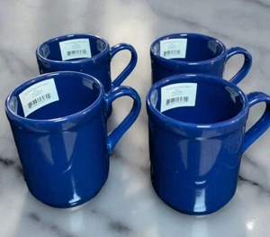 Lenox Kate Spade All In Good Taste Mug Cup NAVY Blue Set Of 4 NWT 1st Quality - Picture 1 of 8
