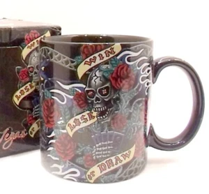 Las Vegas Skull Mug Win Loose Or Draw Gambling Island Heritage New 12 oz Cup - Picture 1 of 6