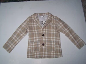 NWT Dondolo Boutique Boys Richard Blazer Size 7 Multicolor Plaid w/Pockets - Picture 1 of 5