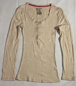 No Boundaries Sweatshirt Junior Women's Medium Stretch Minimalist Button Cream - Picture 1 of 7