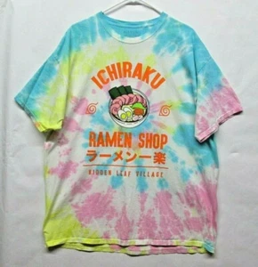 NARUTO SHIPPUDEN ICHIRAKU RAMEN SHOP 2002 2007 Tie Dye T Shirt Mens XXL 2XL Rare - Picture 1 of 7