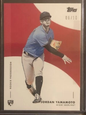 2020 Topps Rookie Progression #35 Jordan Yamamoto Miami Marlins RC 06/10 - Image 1 of 2