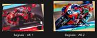 Francesco BAGNAIA  (1) 2 AK Bilder - Print Copys + SIGNIERTE Motorrad WM - AK