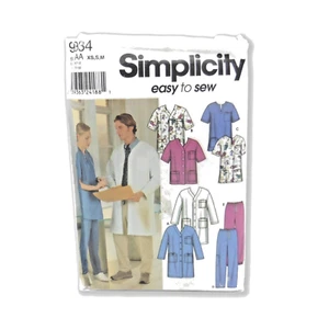 Simplicity 9334 Pattern for Scrubs Jacket Top Pants UNCUT - Picture 1 of 9