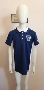Geelong Cats AFL Boys Youth Navy Embroidered Short Sleeve Polo Shirt Size 8 New - Picture 1 of 5