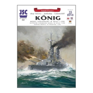 SMS Konig modellino carta corazzata tedesca prima guerra mondiale scala 1:250 - Foto 1 di 2