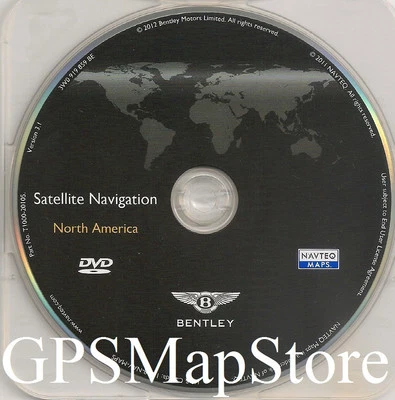 2012-2015 Bentley Continental GT GTC Flying Spur Navigation DVD U.S Canada Map - Image 1 of 2