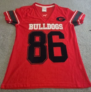 Pink Victoria Secret Georgia Bulldogs Sz. L Women # 86 V-neck Jersey 2011 - Picture 1 of 10