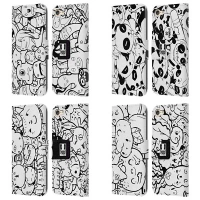 HEAD CASE DESIGNS DOODLE GALORE LEATHER BOOK CASE FOR APPLE iPOD TOUCH MP3 - Image 1 of 4
