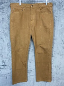 Vintage J Crew 770 Jeans Mens 34x30 Brown Denim Pants Straight Slim Preppy USA - Picture 1 of 20