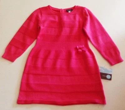 NUEVO CON ETIQUETAS Rabbit Moon by Le Top Vestido Suéter Punto Rosa 2T  Foto 1 de 2