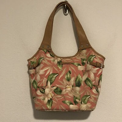 Cartera de lona Havana Jack’s Café rosa hawaiana con estampado floral Foto 1 de 4