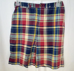 Polo By Ralph Lauren Shorts Boys Size 20 Multicolor Plaid 100% Cotton - Picture 1 of 11