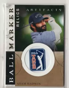 ADAM HADWIN PGA Tour 2021 Upper Deck Artifacts Ball Marker Relic #BM-AH Card - Picture 1 of 1