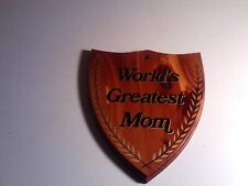 rare price Vintage greatest mom cedar plaque Folk art - home-Cabin Decor crafts