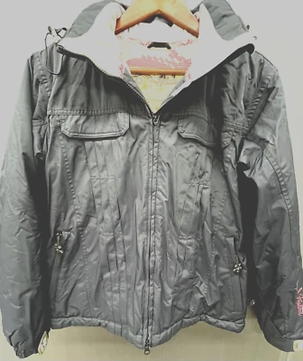 Chaqueta O'Neill Mujer L Negra Freedom Esquí Nieve Ventilación 6 Bolsillos Capucha De Colección Años 90 Y2K Foto 1 de 4