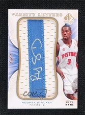 2008-09 SP Authentic Varsity Letters Veterans City Name 1/1 Rodney Stuckey Auto