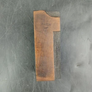 NUMBER 1 ONE Vtg Wood & Metal Letterpress Print Type Printers Block Cut 2.5" - Picture 1 of 5