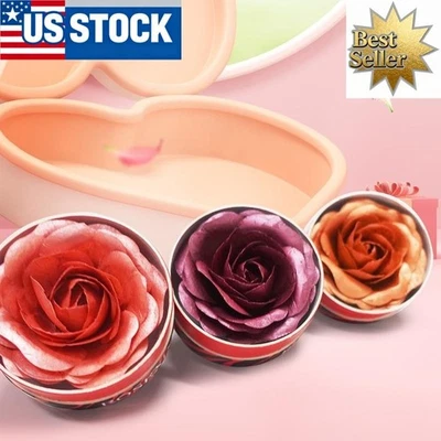 Paleta de mejillas con forma de flor rubor maquillaje facial suave de larga duración rosa ilumina Foto 1 de 4