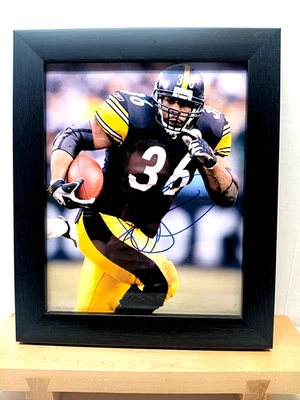 Fotografia emoldurada 8x10 autografada assinada por Jerome Bettis 36 Pittsburgh Steelers - Imagem 1 de 3