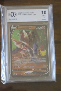 Pokemon 2021 Celebrations Zamazenta V 018/025 URR BCCG Graded 10 Mint - Bild 1 von 1