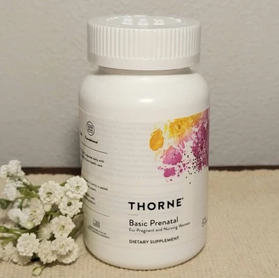 Thorne Research Basic Prenatal Supplement 90ct Gluten Free Exp 3/26 - Image 1 of 4
