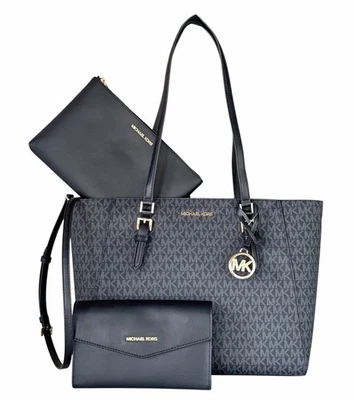 Bolso de Hombro Michael Kors Charlotte 3 en 1 + 2 Bandolera MK Negro Foto 1 de 4