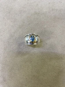 James Avery Christina Topaz Ring Sterling Silver 18k Gold Sz 7 - Picture 1 of 4