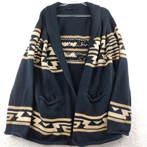 Pendleton Long Cardigan Coat Men's Large Pockets Aztec Southwestern Navajo - Picture 1 of 7