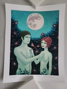 Druck HASE IM MOND, McPherson, 161/207, 8. April × 11 Zoll - Bild 1 von 8