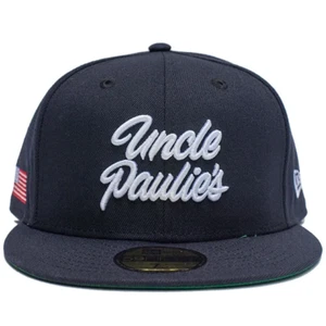 Uncle Paulie's × New Era Cap Hat Dark Navy American Flag NWT Sz. 7 1/2 RARE - Picture 1 of 7