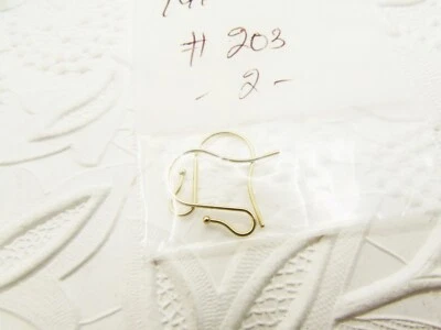 1 par de pendientes de gancho de pastor de oro amarillo sólido de 14K 20 mm suministro para hacer joyas Foto 1 de 4