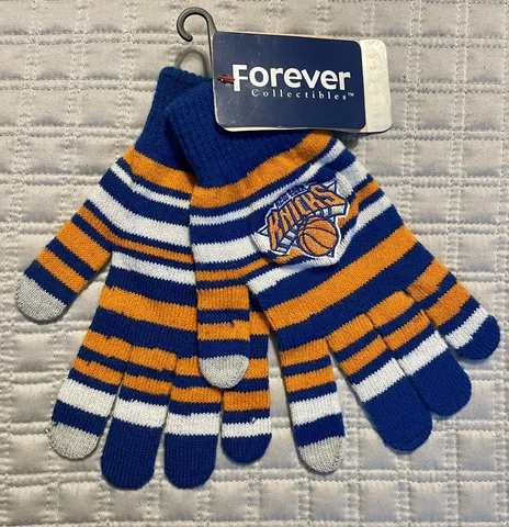 New York Knicks Knit Gloves Forever Collectibles NBA Cover