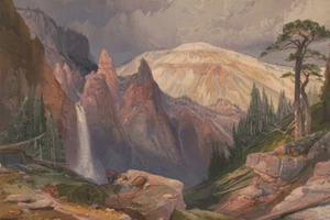 Impresión artística giclee Tower Falls and Sulphur Mountain, Yellowstone por Thomas Moran - Imagen 1 de 3