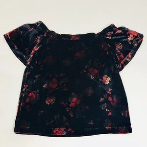 NUEVO CON ETIQUETAS LOFT Azul Marino/Negro Otoño Floral Terciopelo Fuera del Hombro Top_Varias Tallas - Imagen 1 de 9