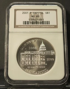 2001 P CAPITOL VISITOR CTR. MS 69 NGC - Picture 1 of 1