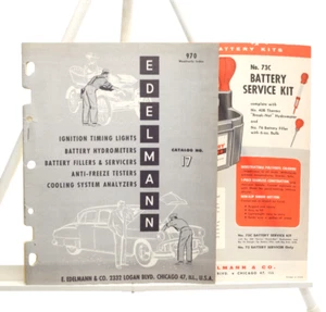 Edelmann Catalog of Ignition Timing Lights / Battery Meters / Testers #17 1962 - Foto 1 di 4