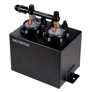3L Universal High flow Fuel Swirl Surge Pot Tank AN10 Oil Rail For Dual 044 Pump - Picture 1 of 12