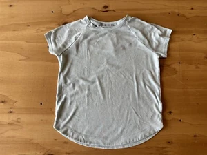 Athleta Girl Med 8/10 Shirt Athletic Workout Play Top Light Blue Mesh Back Neck - Picture 1 of 8