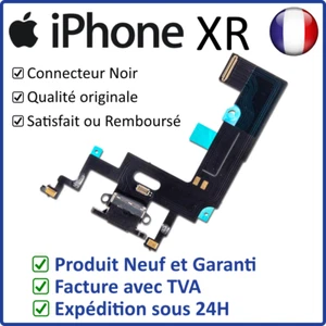 IPHONE XR DOCK NOIR - NAPPE DOCK FLEX CONNECTEUR DE CHARGE LIGHTNING ET MICRO - Photo 1 sur 3
