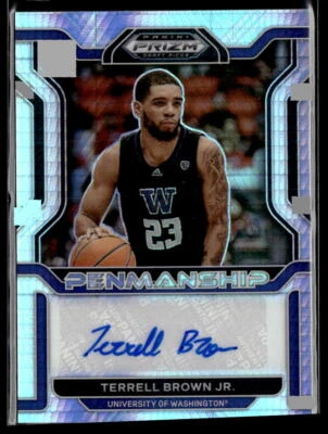 2022 Prizm Draft Picks #CP-TBJ Terrell Brown Jr. Silver Penmanship Auto - Image 1 of 2