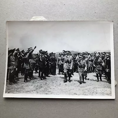 V) Foto Militare 18x13cm Re Vittorio Emanuele III + Tedesco 1938 Santa Marinella • 3€