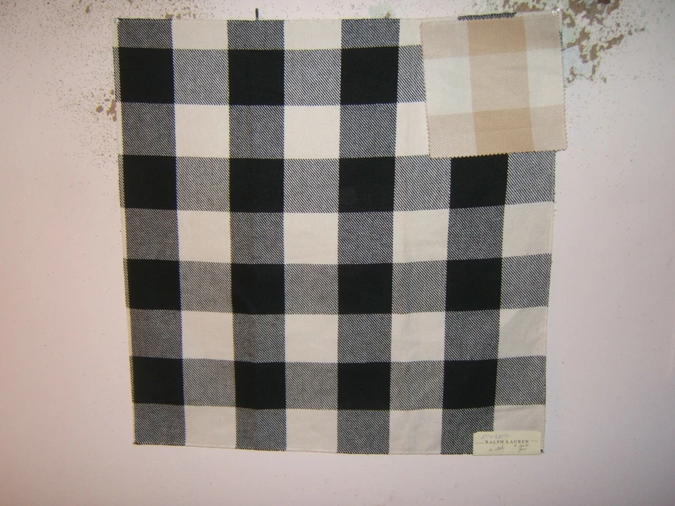 Ralph Lauren, Brookby Linen Check, Remnant, 27" W X 27" L, Color Spectator Multi - Image 1 of 1