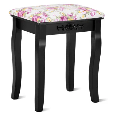 Topbuy Dressing Stool Vanity Chair Cushion Padded Seat w/ Rose Pattern - Image 1 of 4
